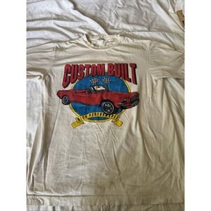 Vintage Mustang T-shirt Large Single Stitch Chomp High Performance